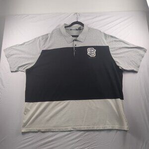 Sean John Black/Gray/White Short Sleeve SJ Logo Polo Shirt Men's 4XB Big